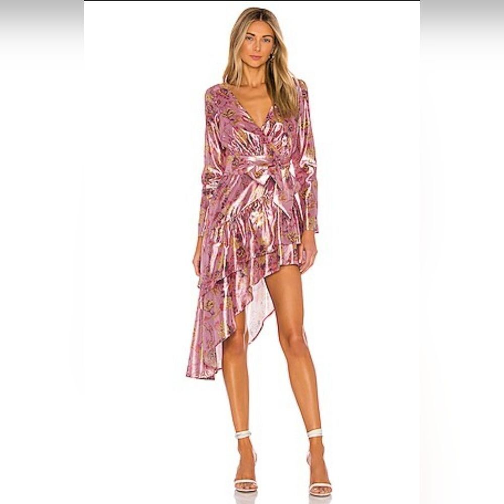 TULAROSA Maggie In Magnolia Flower Women's Asymmetrical Dress Pink Size Small